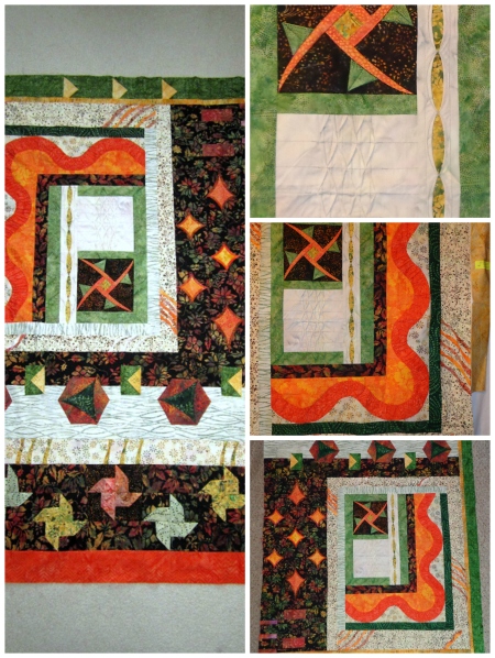 tamis finished quilt center and my portion
